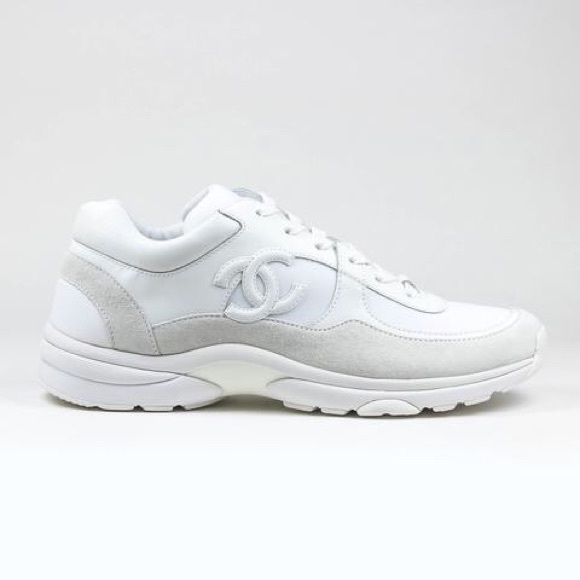 ❗️RARE ❗️CHANEL CC logo triple white sneakers - Picture 2 of 6